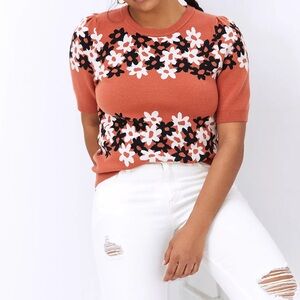 Anthropologie Maeve Jacquard Knit Tee Size Medium